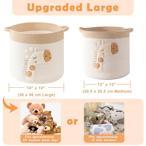 Large Blanket Baskets for Living Room Decor, Toy Storage - Image 7