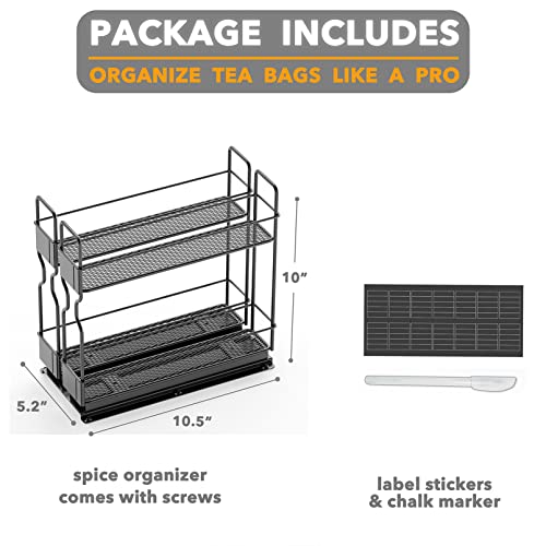 SpaceAid Pull Out Spice Rack Organizer for Cabinet, Heavy - Image 3