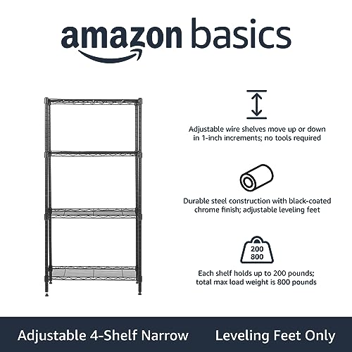Amazon Basics 4-Shelf Steel Wire Storage Shelves for Garage - Image 4