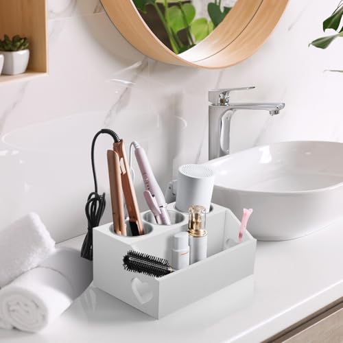Bivvclaz Hair Tool Organizer, Wooden Hair Dryer Holder Wall Mount - Image 3