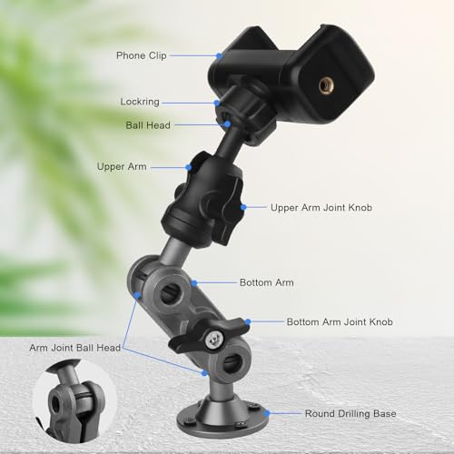 Wall Mount Phone Holder Drilling Base Heavy Duty iPhone - Image 4