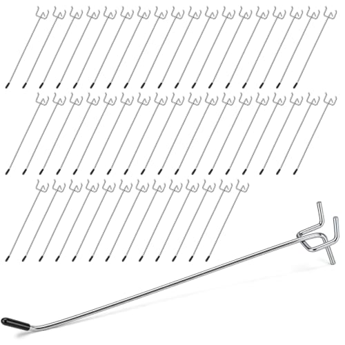 50 Pcs Metal Pegboard Hooks, 8 Inch, Fit 1/8 in Peg Board - Image 2