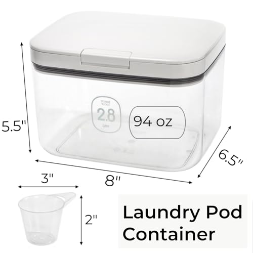 94 OZ/2.8L Laundry Pods Container, One-Press Lid Laundry - Image 4
