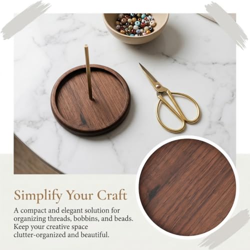 EXCEART Wooden Thread Spool Holder, Embroidery Rack - Image 6