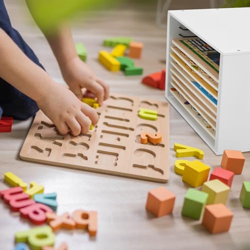 2 Pack 12 Tier Jigsaw Puzzle Organizer Racks, 24 Total Slots - Image 7
