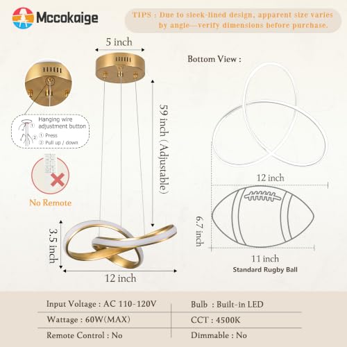 Modern LED Chandelier Contemporary Pendant Lighting Ring Light - Image 5