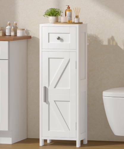 9.8"W Bathroom Storage Cabinet with Drawer & Door, Narrow - Image 3