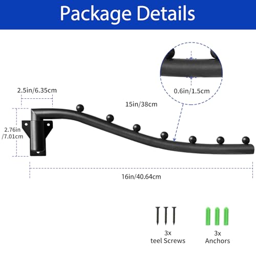 2pcs Swing Clothes Hanger Rack,Wall Mounted Clothes Rack - Image 4