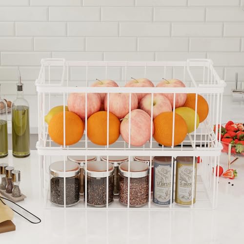Freezer Organizer Bins With Tag, Stackable Freezer Baskets - Image 8