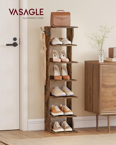 VASAGLE 7-Tier Vertical Shoe Rack, Narrow Shoe Storage - Image 3