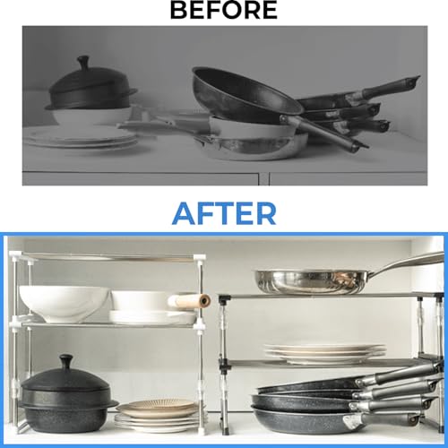 carrotez Expandable Kitchen Cabinet Organizer 11.8~19.6 x 7.8 x - Image 5
