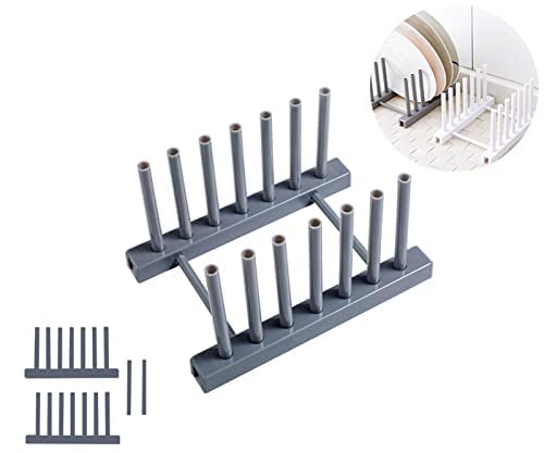 Gray Plate Racks Organizer for Cabinet, 4 Pack Plast | All Products - Image 8