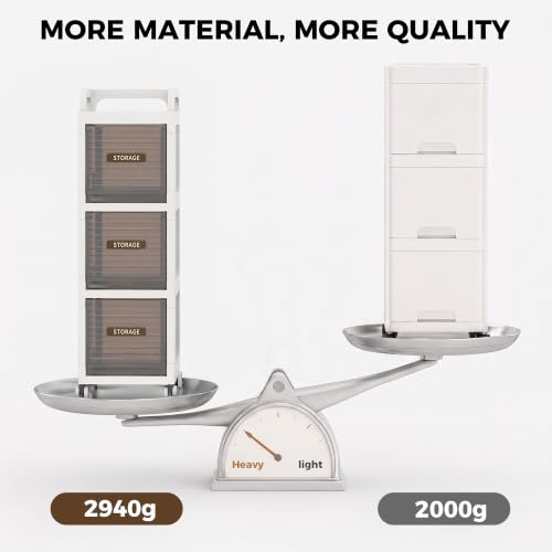 Bathroom Storage with Drawers, 7.87" Wide Slim Cabinet - Image 5