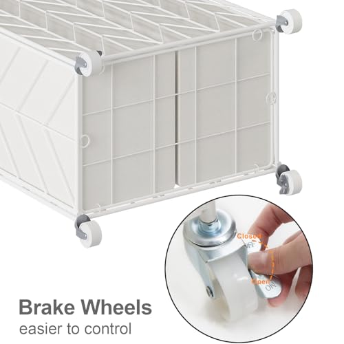 WOWLIVE Double Laundry Hamper with Lid, Rolling Laundry - Image 8