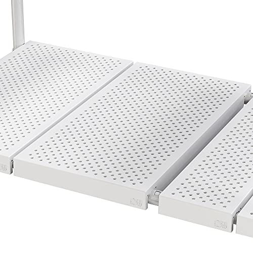 Deco Brothers Under Sink 2 Tier Expandable Shelf Organizer, White - Image 6