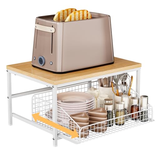 KLM Pull Out Spice Rack Organizer for Cabinet,Rustic Wood - Image 2
