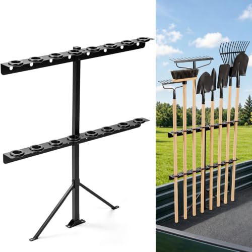 Trailer Tool Racks for Lawn Equipment 8 Hole Truck Shovel Holder - Image 2