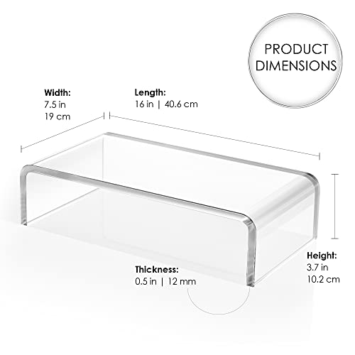 Heavy Duty Clear Acrylic Monitor Stand for Home or O | All Products - Image 3
