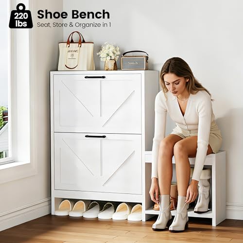 Homeiju Shoe Storage Cabinet Organizer with 2 Flip | Home Organization - Image 7