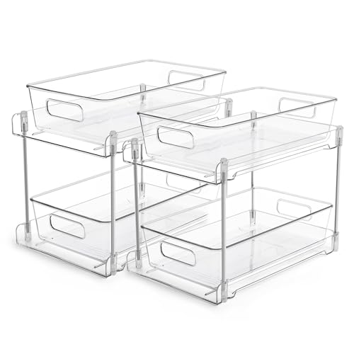 Vtopmart 2 Pack Pull Out Bathroom Under Sink Organizer - Image 2