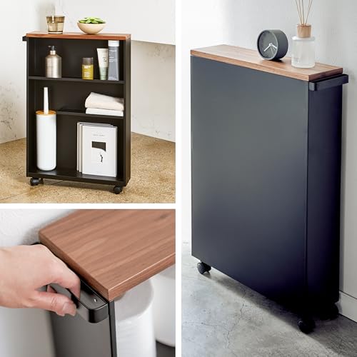 YAMAZAKI Home Slim Rolling Storage Cart – Narrow Bathroom Storage - Image 5