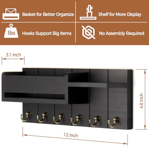 RelaxScene Key Holder Wall Mount - Key Hooks for Wall - Image 4