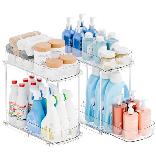 Yieach 2 Pack 13.8″ Deep 2 Tier Under Sink Storage O | All Products - Image 2