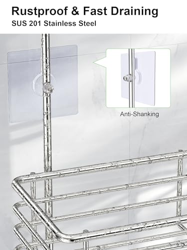 SMARTAKE Hanging Shower Head Caddy, Shower Shelf Organizer - Image 5