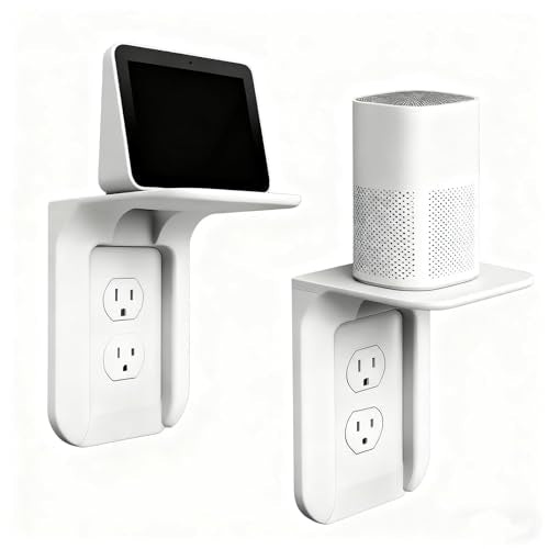 Outlet Shelf, Bathroom Wall Holder with Built-in Cable Management - Image 2