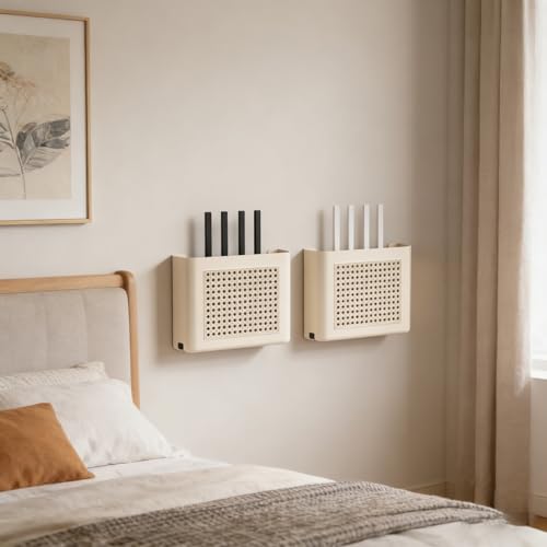 Router Wall Mount, Perforated Ventilated Modem Shelf - Image 8