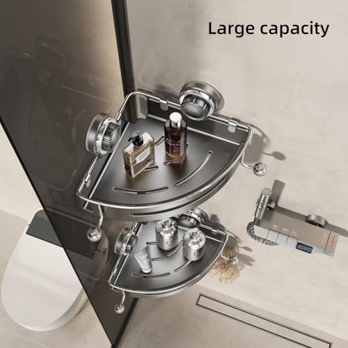 VOLPONE Corner Shower Caddy Suction Cup Shower Shelf Corner No - Image 6