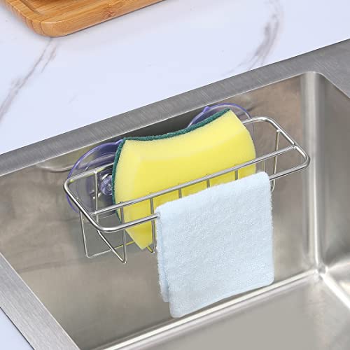 TESOT Sink Caddy Sponge Holder for Kitchen Sink Dish Cloth Hanger - Image 4