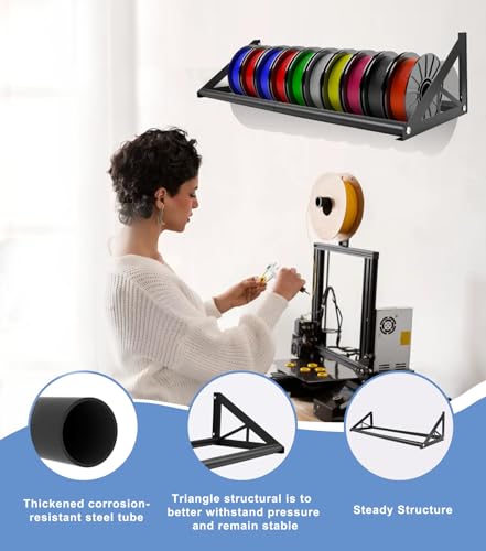 2 Tier Wall Mount Filament Storage Rack Holds 20 Rolls 1KG - Image 6