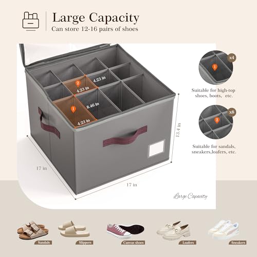 Shoe Organizer for Closet, 3 Pack Shoe Organizer | Home Organization - Image 3