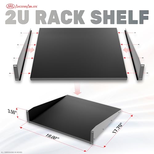 AxcessAbles 22U Open Frame Network & AV Rack with Caster Wheels - Image 7