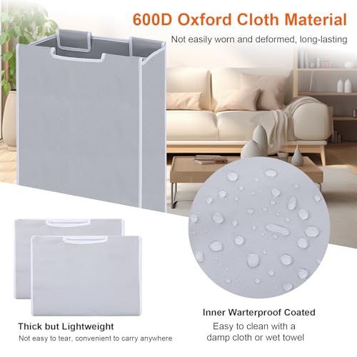 4 Pcs Laundry Sorter Replacement Bags, Removable Hamper - Image 4