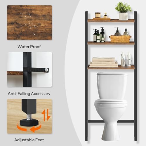 HOOBRO Over The Toilet Storage, 3-Tier Bathroom Organizer - Image 5