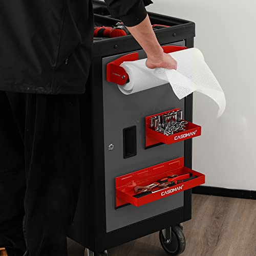 CASOMAN 4PCS Red Magnetic Toolbox Shelf, Tray - Image 8