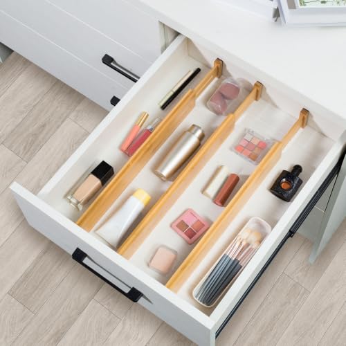 VaeFae 6-Pack Adjustable Bamboo Drawer Dividers - Image 7