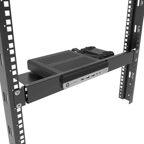 1U Hinged Mini Rack Mount for HP Mini PC in 19" Rack Cabinet - Image 3