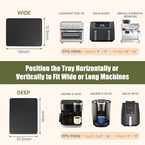 Sliding Tray for Coffee Maker, 360° Rolling Tray Appliance - Image 4