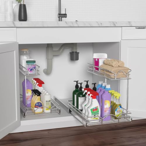 OCG Under Sink Cabinet Organizer Two Tier Pull Out S | All Products - Image 3
