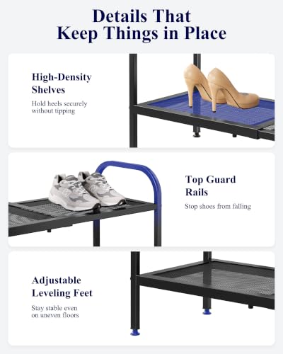 Kitsure Metal Expandable Shoe Rack, 18.1-29.5" x 11.4" x 17.1" - Image 7
