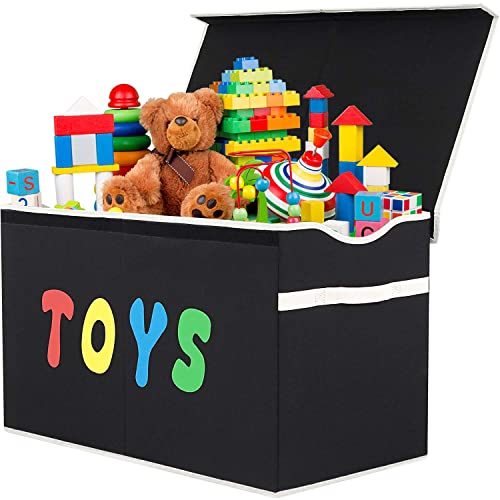 YOLOXO Toy Box Chest, Collapsible Sturdy Storage Bins with Lids - Image 2