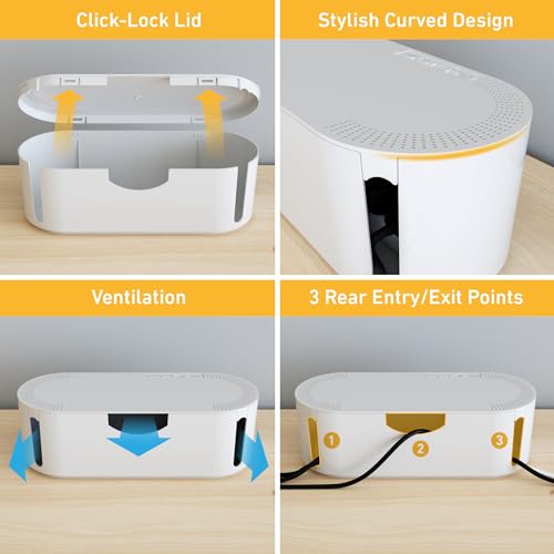 D-Line Cable Management Box, Power Strip Holder - Image 6