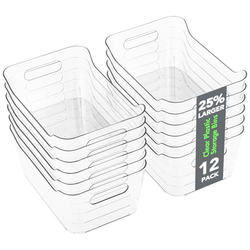 Tiawudi 12 Pack Plastic Storage Bins, Multi-Use Organizer Bins - Image 2