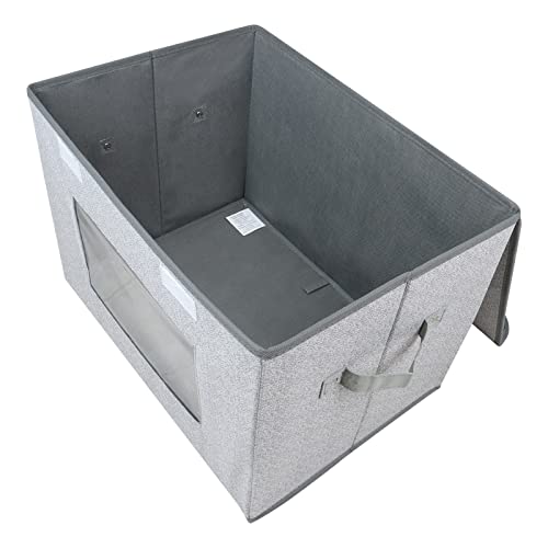 Univivi Fabric Closet Storage Bins with Lids for Shelves 4 Pack - Image 5