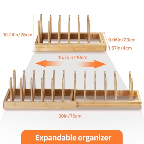 Bamboo Pots and Pans Organizer under Cabinet - Image 4