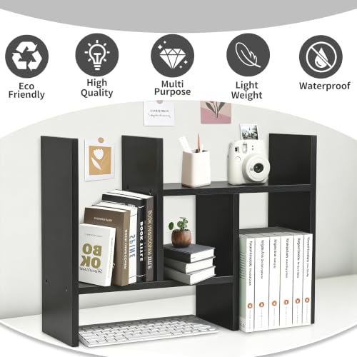 MASAKA B&W - Desk Organizer Aesthetic Shelf, Desktop Bookshelf - Image 5