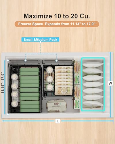 UMDONX 4-Pack Expandable Stackable Large Freezer Storage Boxes - Image 3
